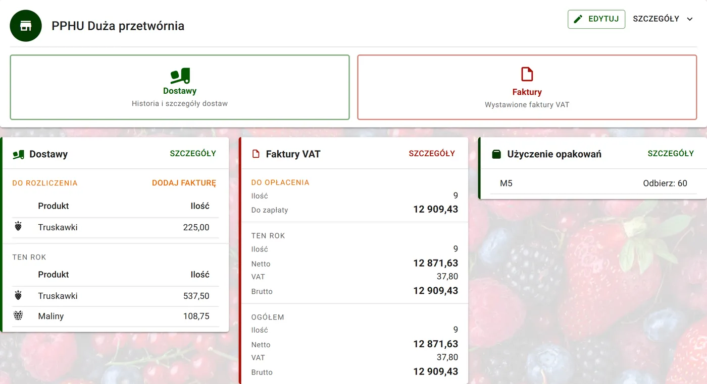 Karta odbiorcy ze zmienioną terminologią i usuniętym statusem prawnym