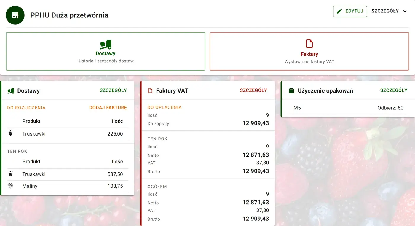 Karta odbiorcy ze zmienioną terminologią i usuniętym statusem prawnym