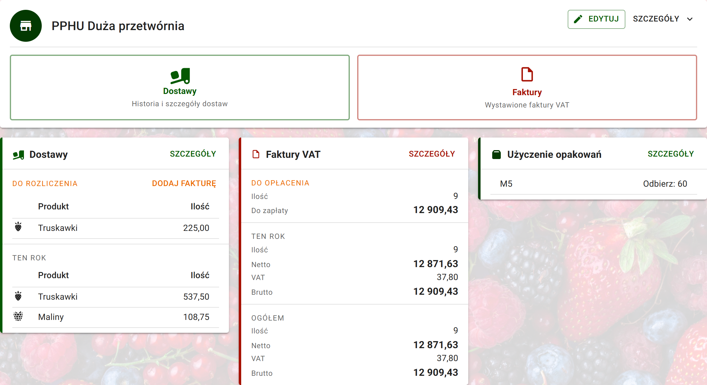 Karta odbiorcy ze zmienioną terminologią i usuniętym statusem prawnym